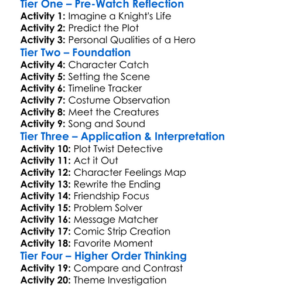 The Princess Knight 2019 Worksheet Activity Booklet