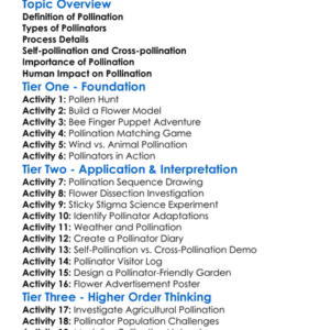 The Process Of Pollination Worksheet Activity Booklet