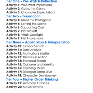 The Quick And The Dead 1995 Worksheet Activity Booklet