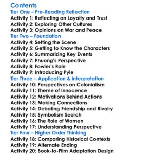 The Quiet American Graham Greene Worksheet Activity Booklet