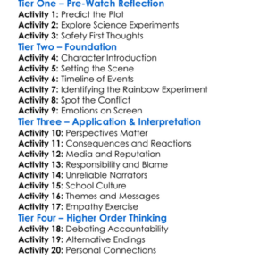 The Rainbow Experiment 2018 Worksheet Activity Booklet