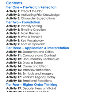 The Rankin File Legacy Of A Radical 2018 Worksheet Activity Booklet