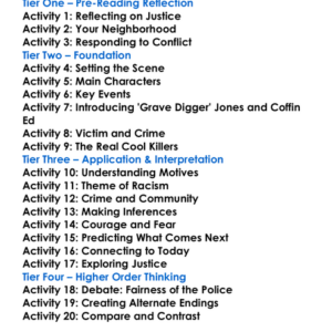 The Real Cool Killers Chester Himes Worksheet Activity Booklet