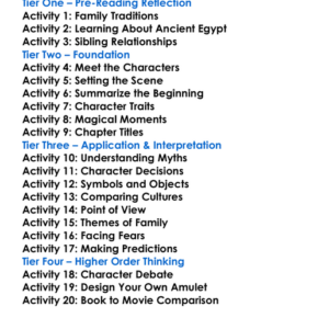 The Red Pyramid Rick Riordan Worksheet Activity Booklet