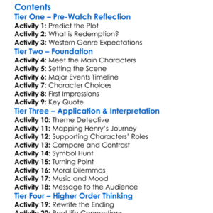 The Redemption Of Henry Myers 2014 Worksheet Activity Booklet