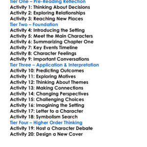 The Reef Edith Wharton Worksheet Activity Booklet