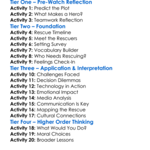 The Rescue 2021 Nat Geo Worksheet Activity Booklet