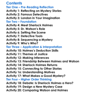 The Return Of Sherlock Holmes Arthur Conan Doyle Worksheet Activity Booklet