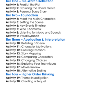 The Ring 2002 Worksheet Activity Booklet