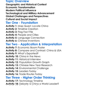 The Rise Of China As A World Power Worksheet Activity Booklet