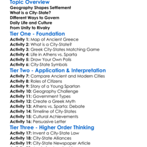 The Rise Of Greek City-States Worksheet Activity Booklet