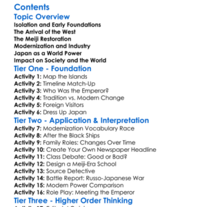 The Rise Of Japan As A Modern Power Worksheet Activity Booklet