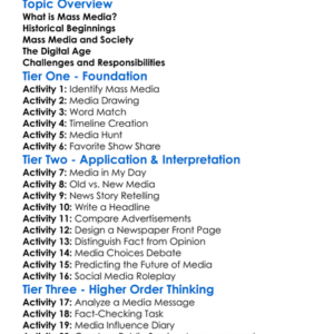 The Rise Of Mass Media Worksheet Activity Booklet