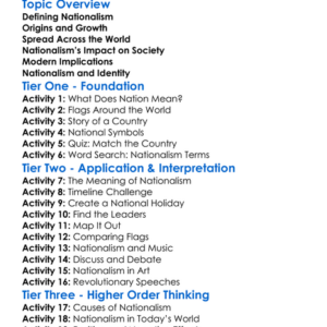 The Rise Of Nationalism Worksheet Activity Booklet