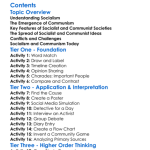 The Rise Of Socialism And Communism Worksheet Activity Booklet
