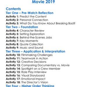 The Road To El Camino Behind The Scenes Of El Camino A Breaking Bad Movie 2019 Worksheet Activity Booklet