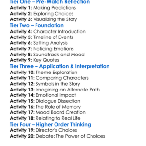 The Roads Not Taken 2020 Worksheet Activity Booklet