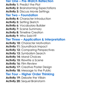 The Rock 1996 Worksheet Activity Booklet