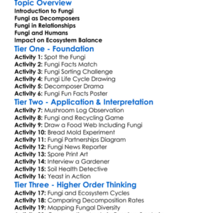 The Role Of Fungi In Ecosystems Worksheet Activity Booklet