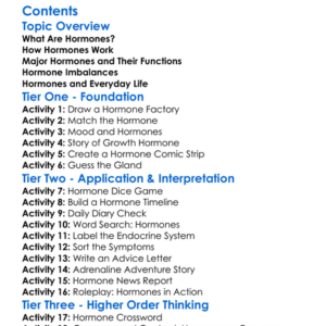The Role Of Hormones In The Human Body Worksheet Activity Booklet