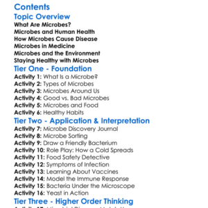 The Role Of Microbes In Health And Disease Worksheet Activity Booklet