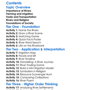 The Role Of Rivers In Ancient Civilizations Worksheet Activity Booklet