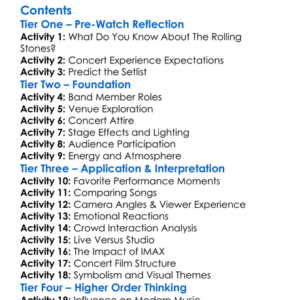 The Rolling Stones Live At The Max 1991 Worksheet Activity Booklet