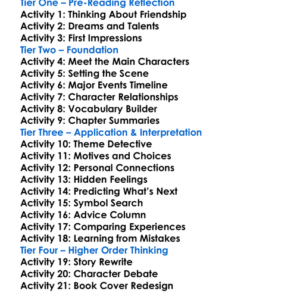 The Rosary Florence L Barclay Worksheet Activity Booklet