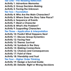 The Ruins Scott Smith Worksheet Activity Booklet