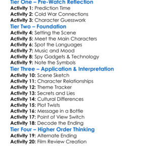 The Russia House 1990 Worksheet Activity Booklet