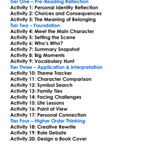 The Scapegoat Daphne Du Maurier Worksheet Activity Booklet