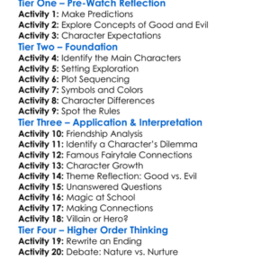 The School For Good And Evil 2022 Worksheet Activity Booklet