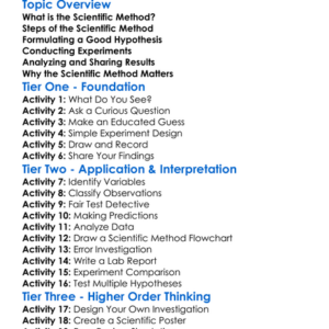 The Scientific Method Worksheet Activity Booklet