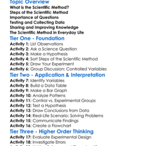 The Scientific Method Worksheet Activity Booklet