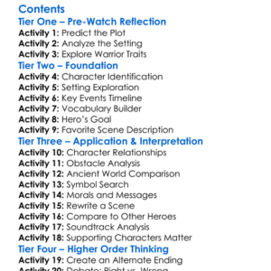 The Scorpion King 2 Rise Of A Warrior 2008 Worksheet Activity Booklet