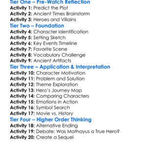 The Scorpion King 2002 Worksheet Activity Booklet