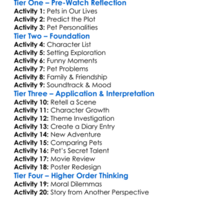 The Secret Life Of Pets 2 2019 Worksheet Activity Booklet