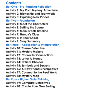 The Secret Of Red Gate Farm Carolyn Keene Worksheet Activity Booklet