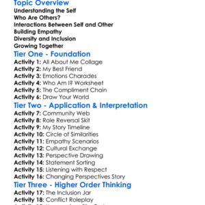 The Self And Other Worksheet Activity Booklet
