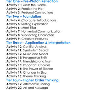 The Shape Of Water 2017 Worksheet Activity Booklet