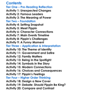 The Short Reign Of Pippin Iv John Steinbeck Worksheet Activity Booklet