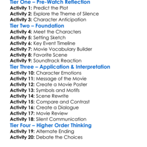 The Silent Hour 2024 Worksheet Activity Booklet