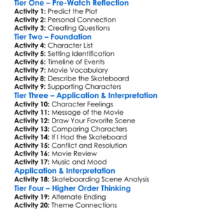 The Skateboard Kid 1993 Worksheet Activity Booklet
