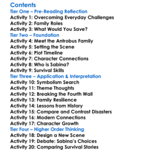 The Skin Of Our Teeth Thornton Wilder Worksheet Activity Booklet