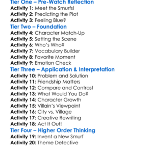 The Smurfs Worksheet Activity Booklet