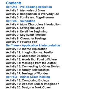 The Snow-Image Nathaniel Hawthorne Worksheet Activity Booklet