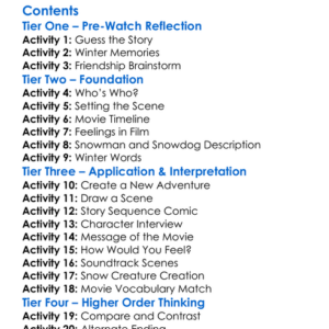 The Snowman And The Snowdog 2012 Worksheet Activity Booklet