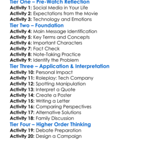 The Social Dilemma Worksheet Activity Booklet