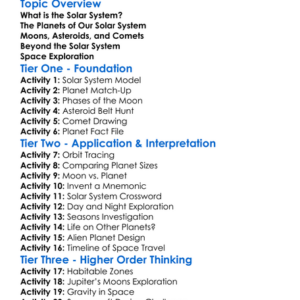 The Solar System And Space Worksheet Activity Booklet