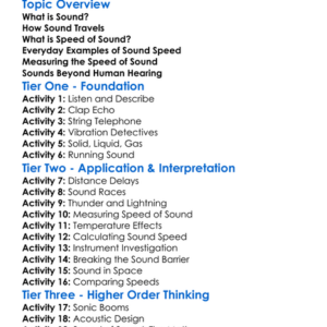 The Speed Of Sound Worksheet Activity Booklet